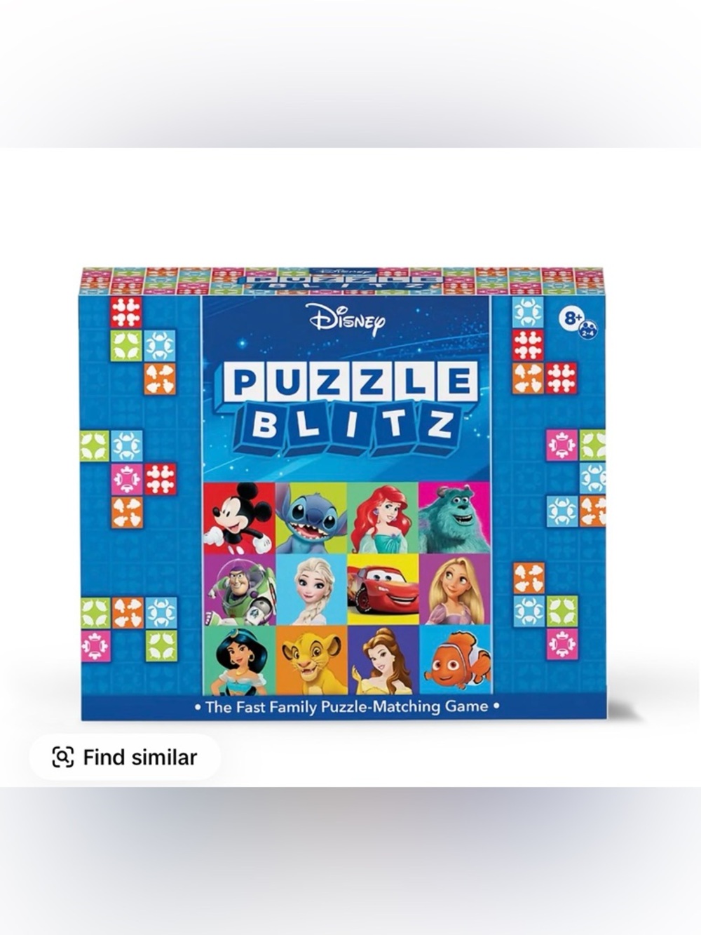 NEW NIB Disney Puzzle Blitz Game - Blue Box with Multicolor Character Tiles - Picture 2 of 4